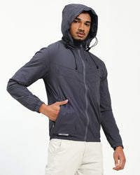 Lightweight Parachute Dark Grey Utility Jacket
