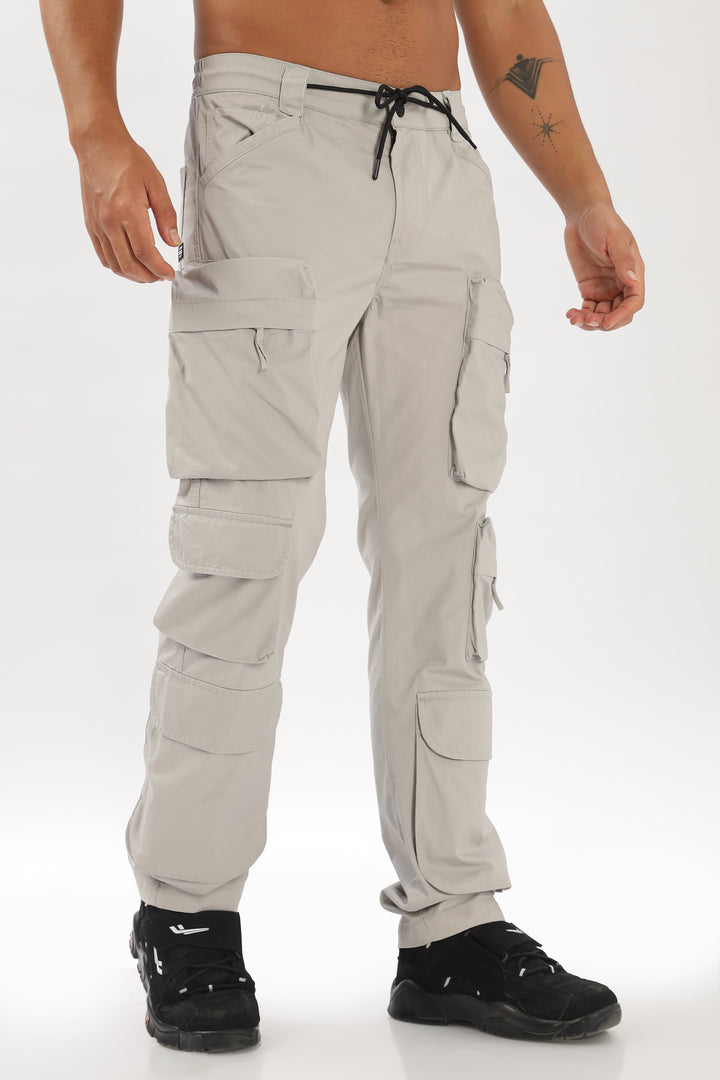 LIGHT GREY CARGO PANTS