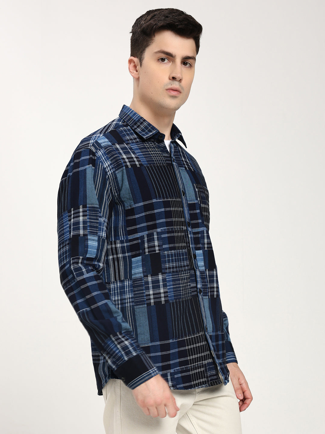 Indigo Woven Check Shirt