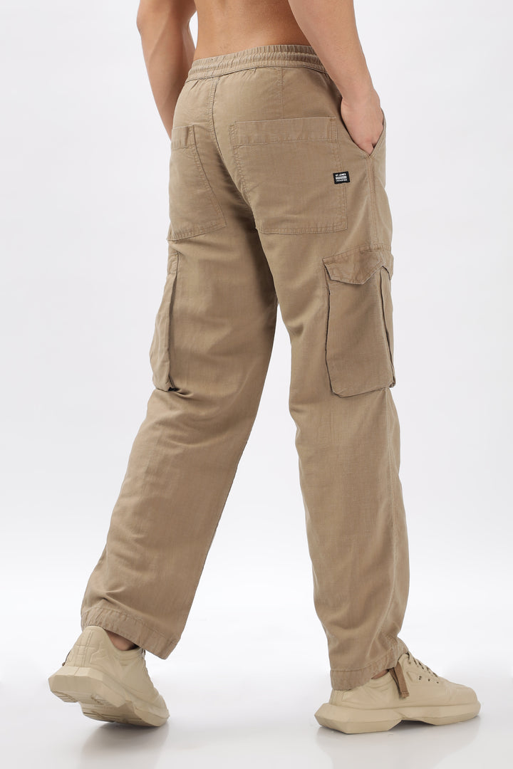 LINEN CARGO PANTS