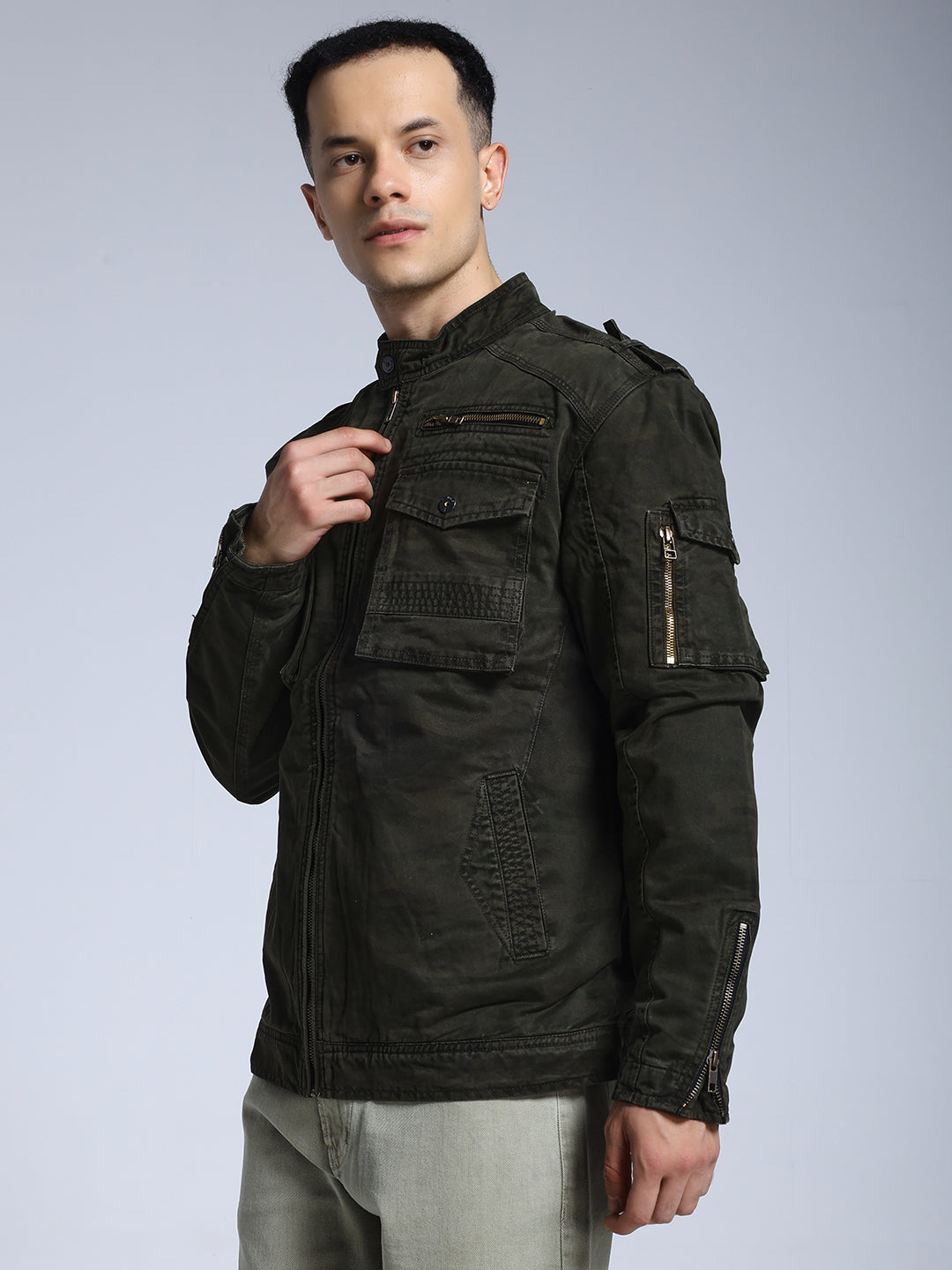 Rebel camo moto jacket