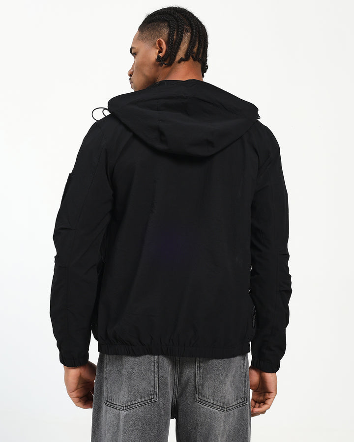 Lightweight Parachute Balck Utility Jacket