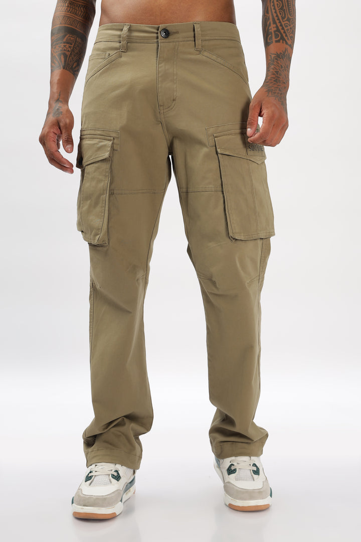 NEW BEIGE COTTON CARGO 6-POCKETS