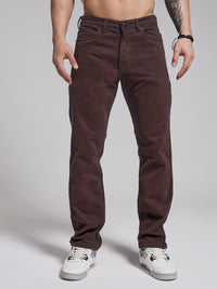 Men's rustic brown vintage jeans