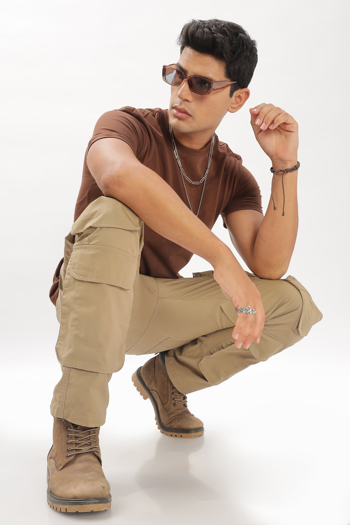 BEIGE CARGO PANTS