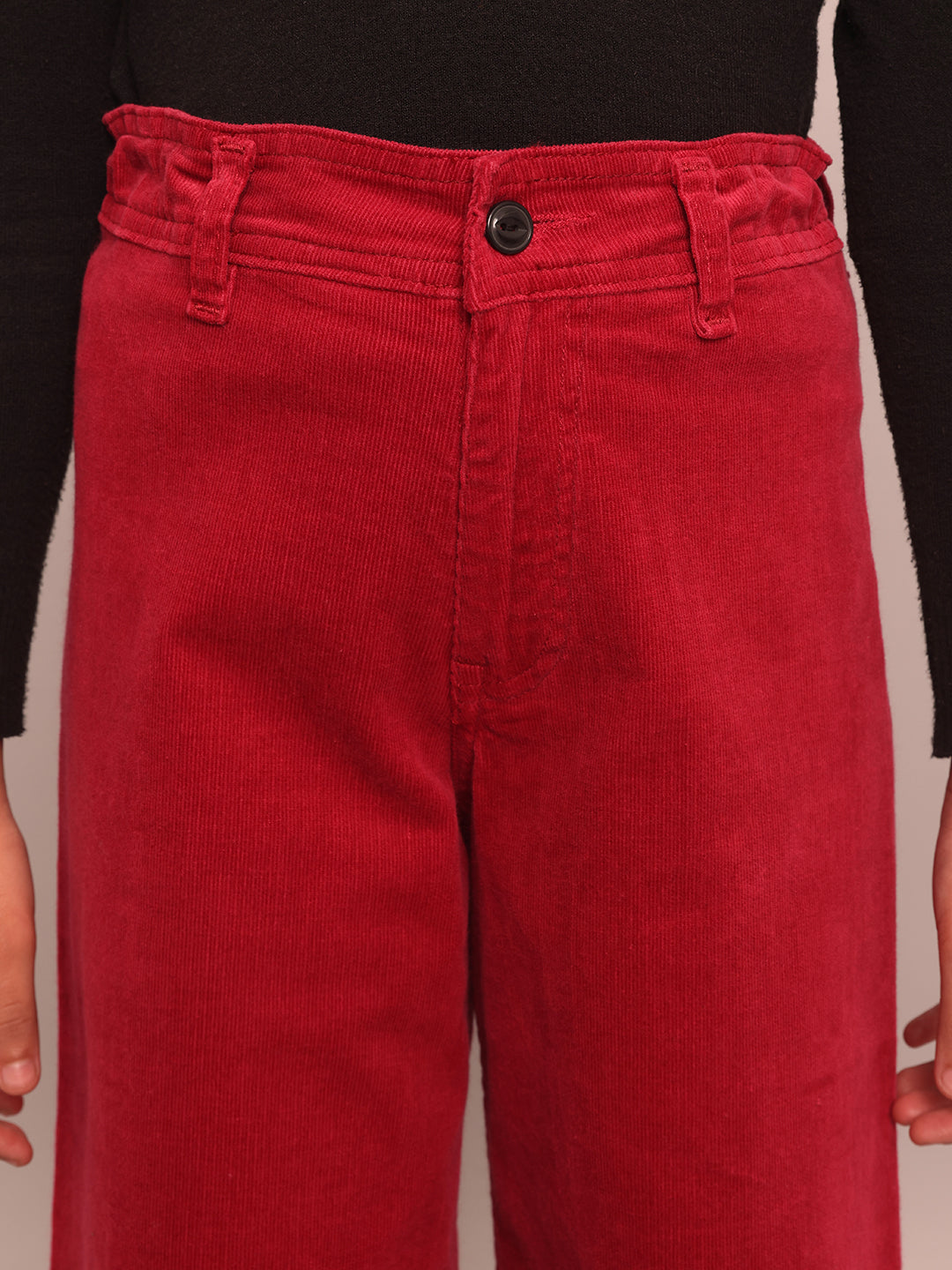 Dark red trousers for kids