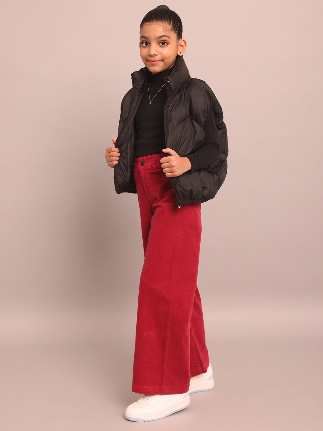 Dark red trousers for kids