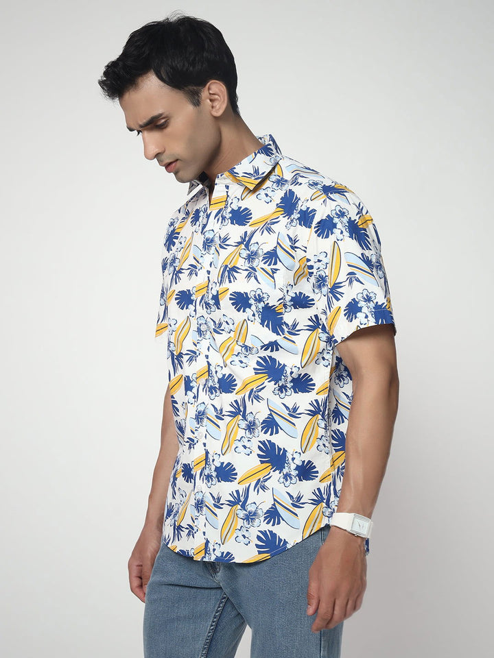 Flower-patterned shirt - St.Jones