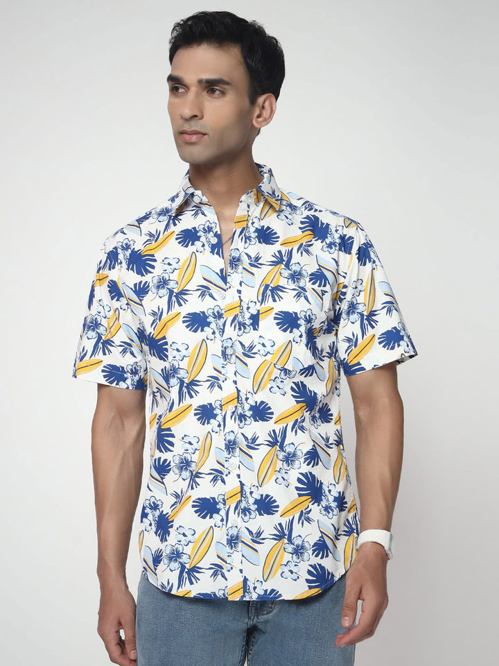 Flower-patterned shirt - St.Jones