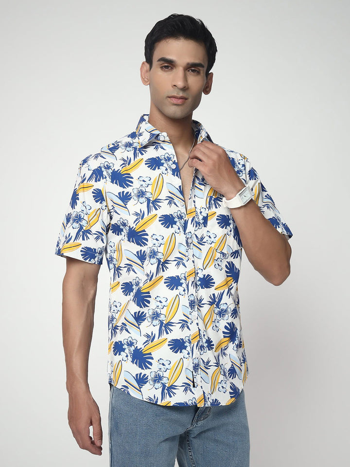 Flower-patterned shirt - St.Jones