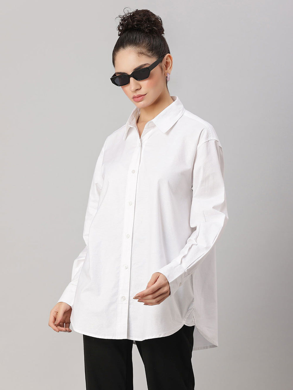 GIRLS OXFORD WHITE DROP SHIRT - St.Jones