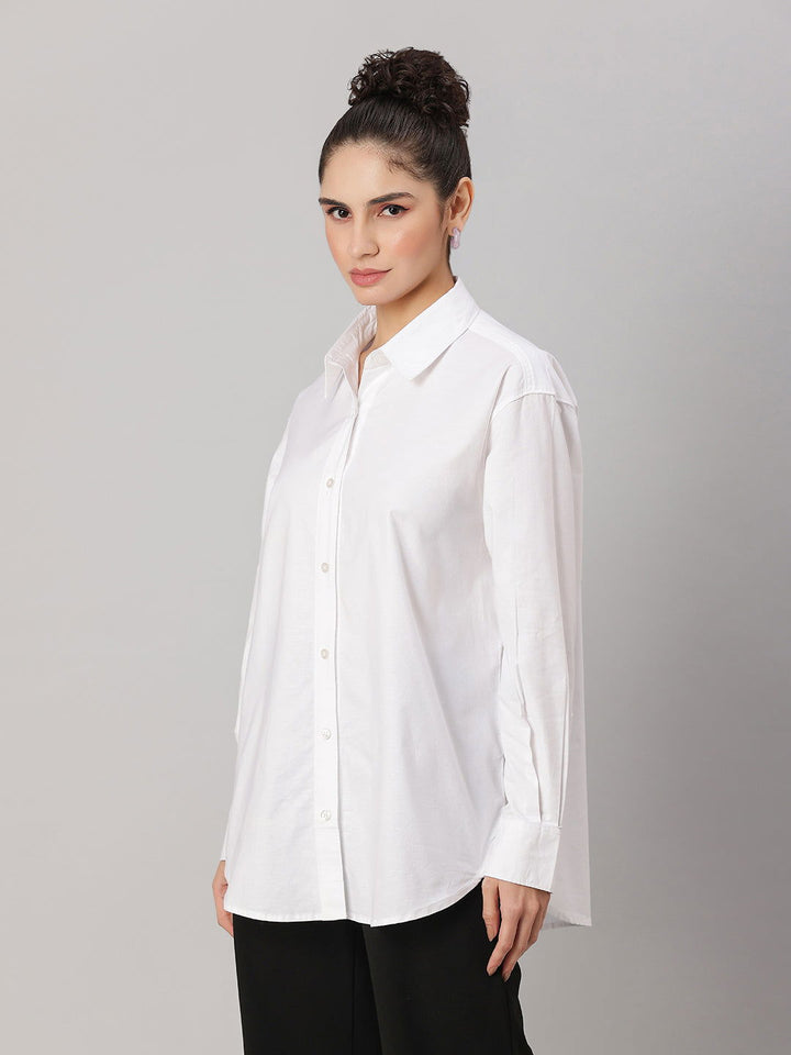 GIRLS OXFORD WHITE DROP SHIRT - St.Jones