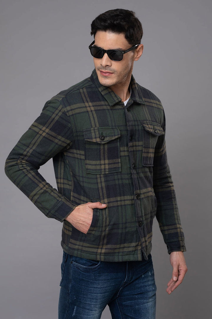 GREEN BLUE CHECKS JACKET - St.Jones