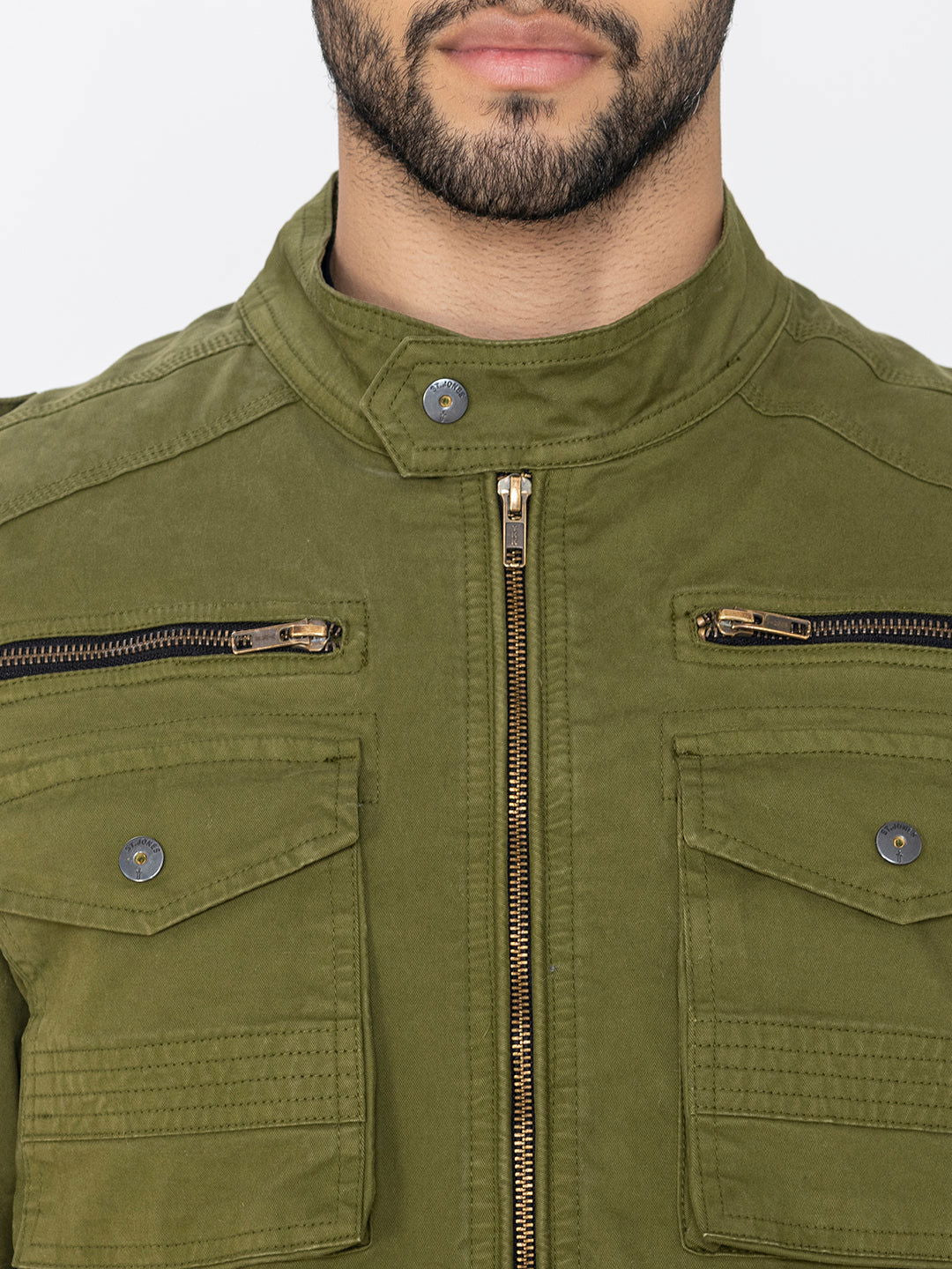 GREEN UTILITY JACKET - St.Jones