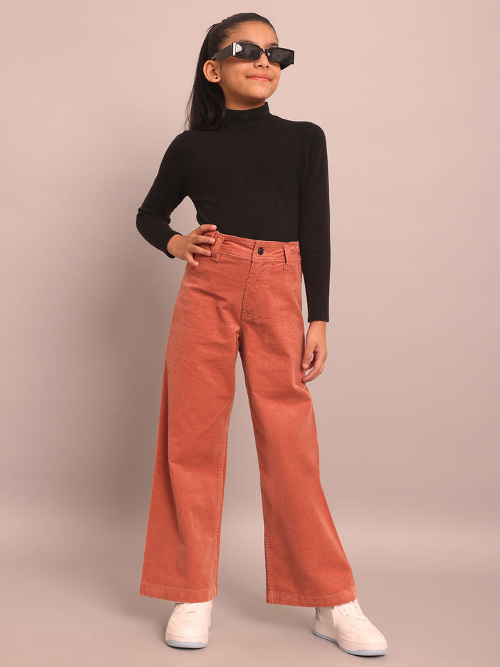 Girls peach corduroy pants - St.Jones