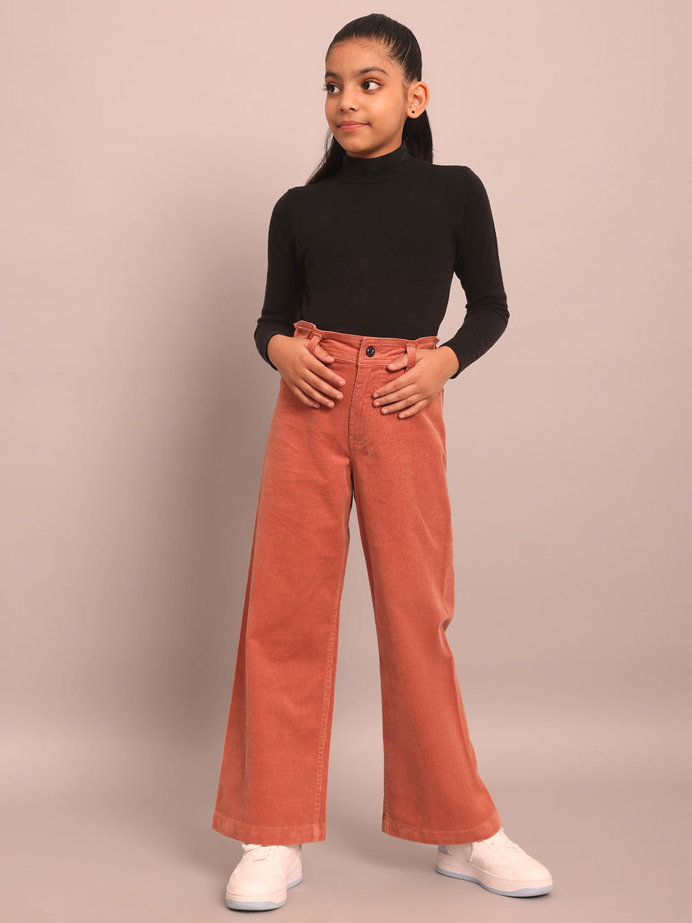 Girls peach corduroy pants - St.Jones