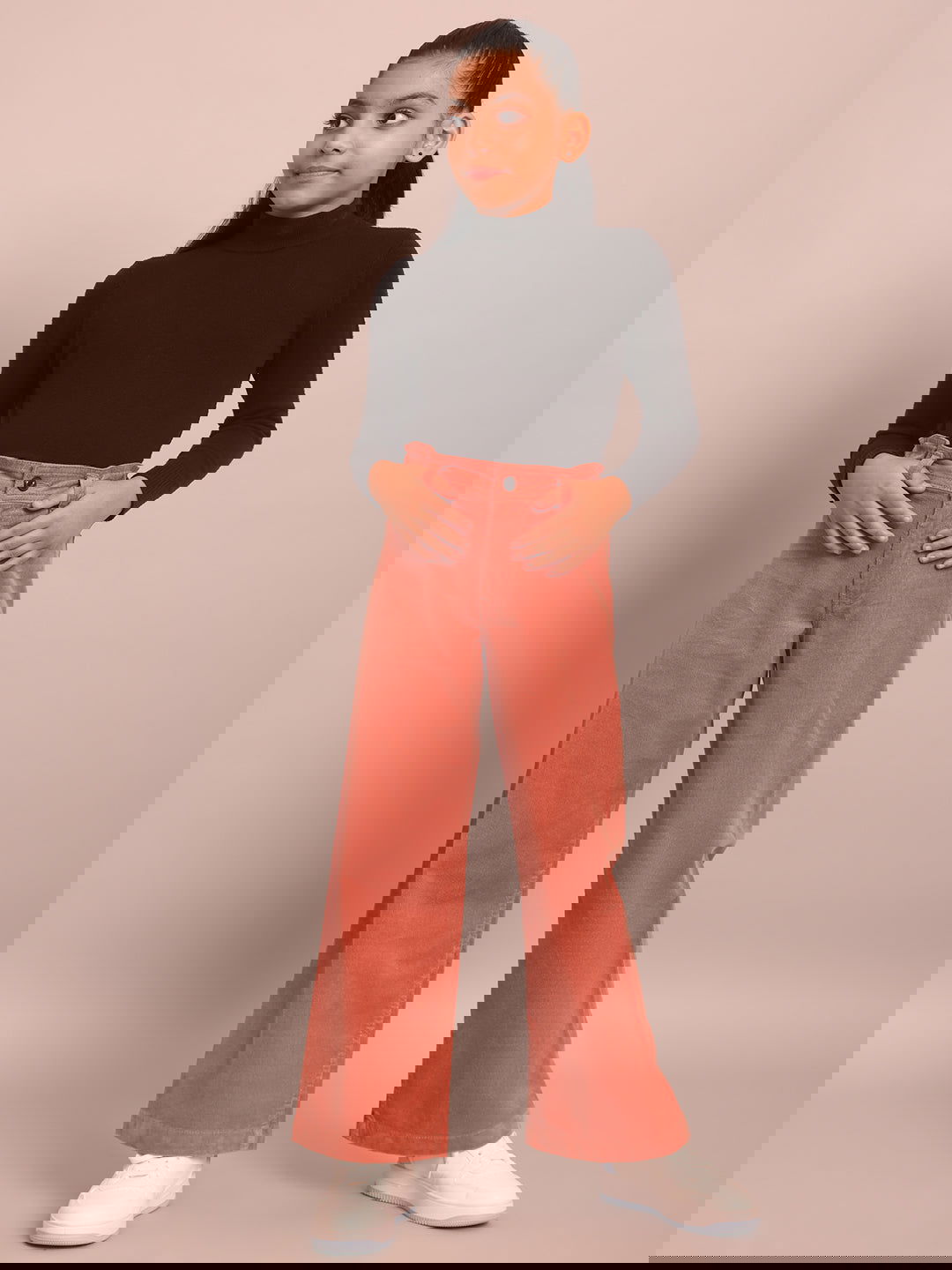 Girls peach corduroy pants - St.Jones