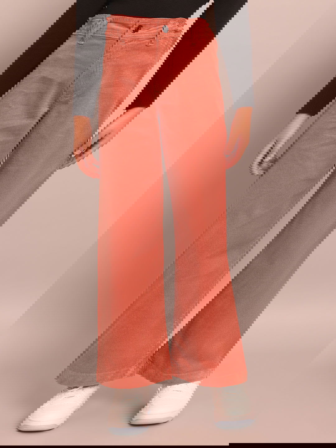 Girls peach corduroy pants - St.Jones