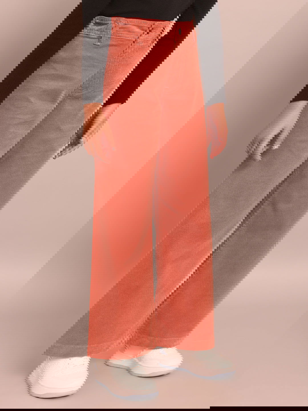 Girls peach corduroy pants - St.Jones