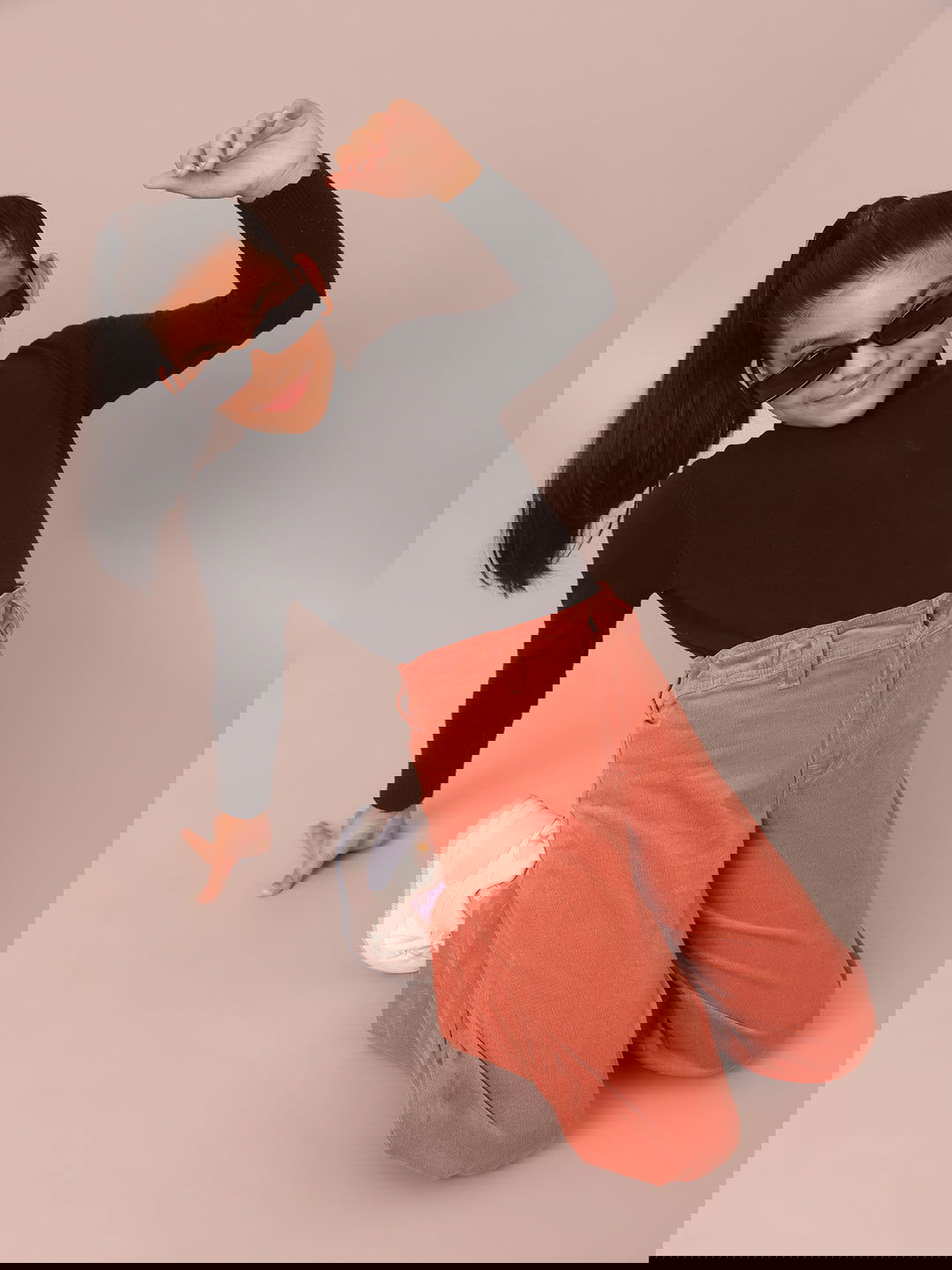 Girls peach corduroy pants - St.Jones