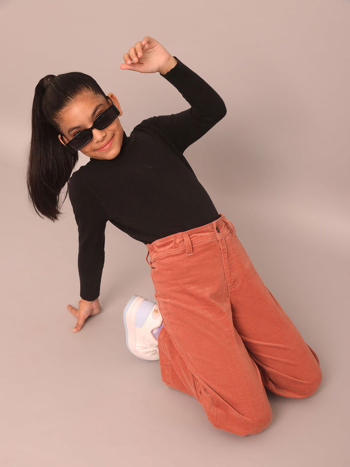 Girls peach corduroy pants - St.Jones