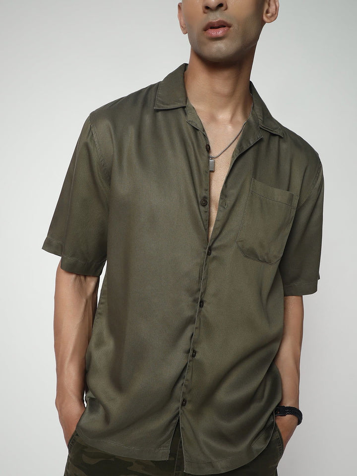 Green relaxed shirt - St.Jones