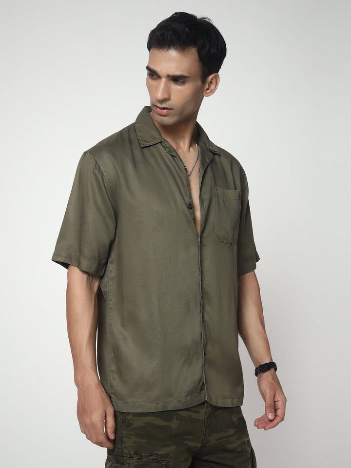 Green relaxed shirt - St.Jones