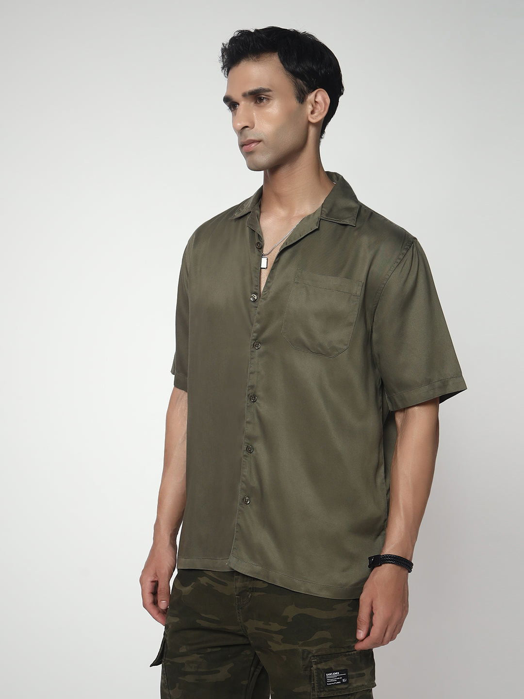 Green relaxed shirt - St.Jones