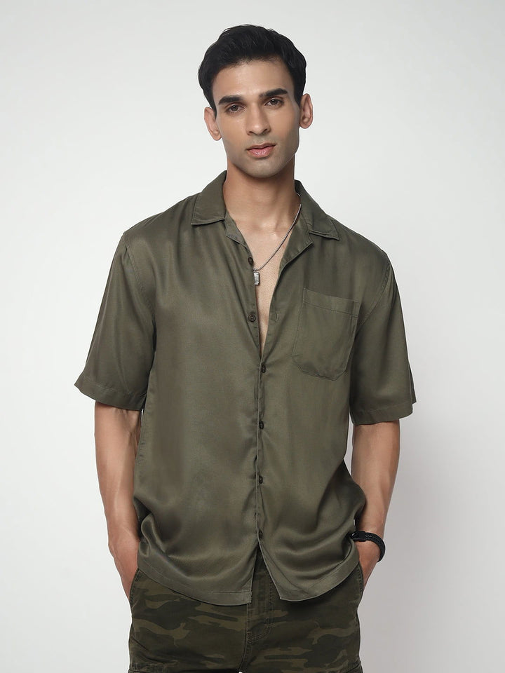 Green relaxed shirt - St.Jones