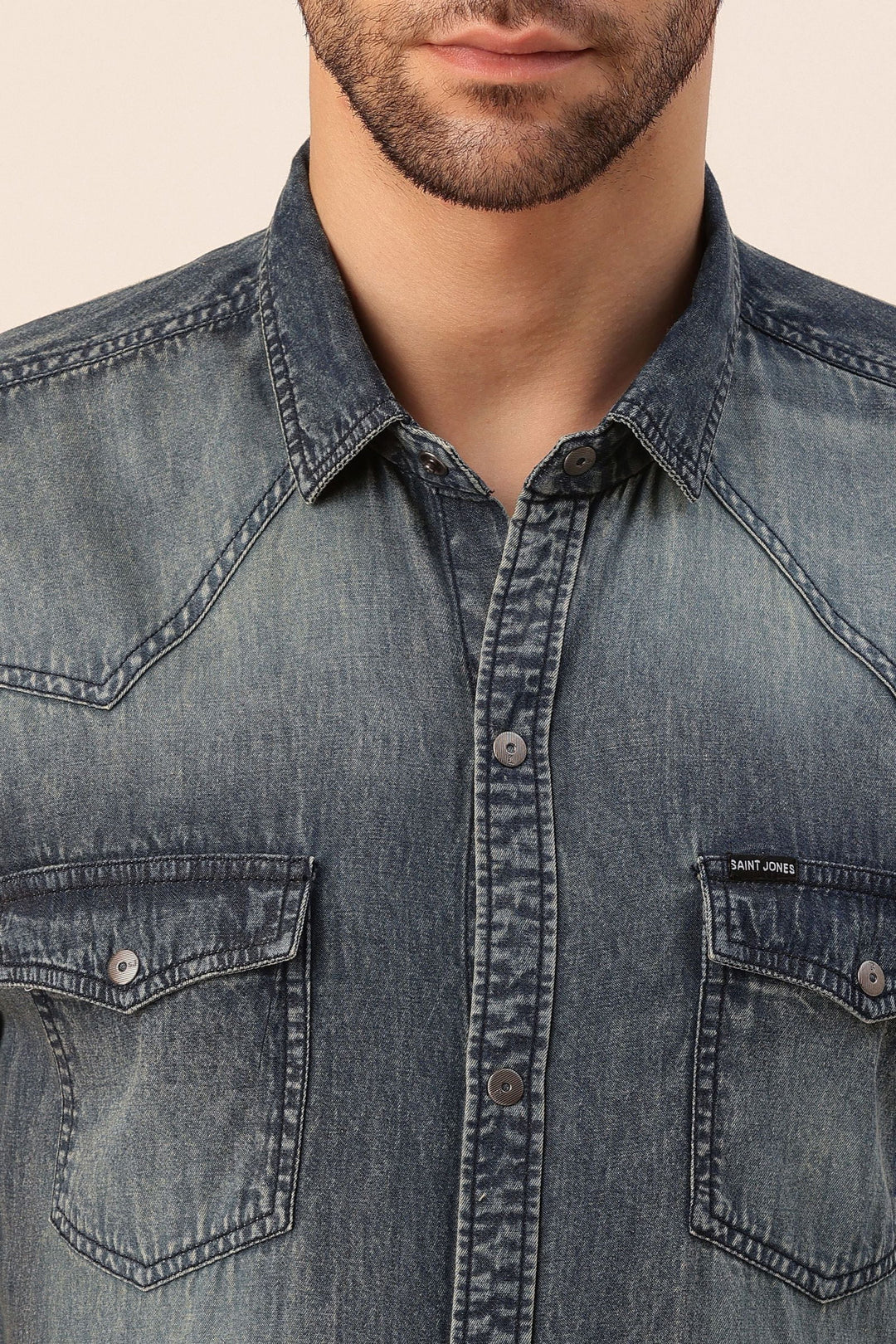 Greyish denim shirt - St.Jones