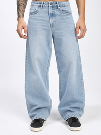 Men's Light Blue Baggy Fit Denim Jeans
