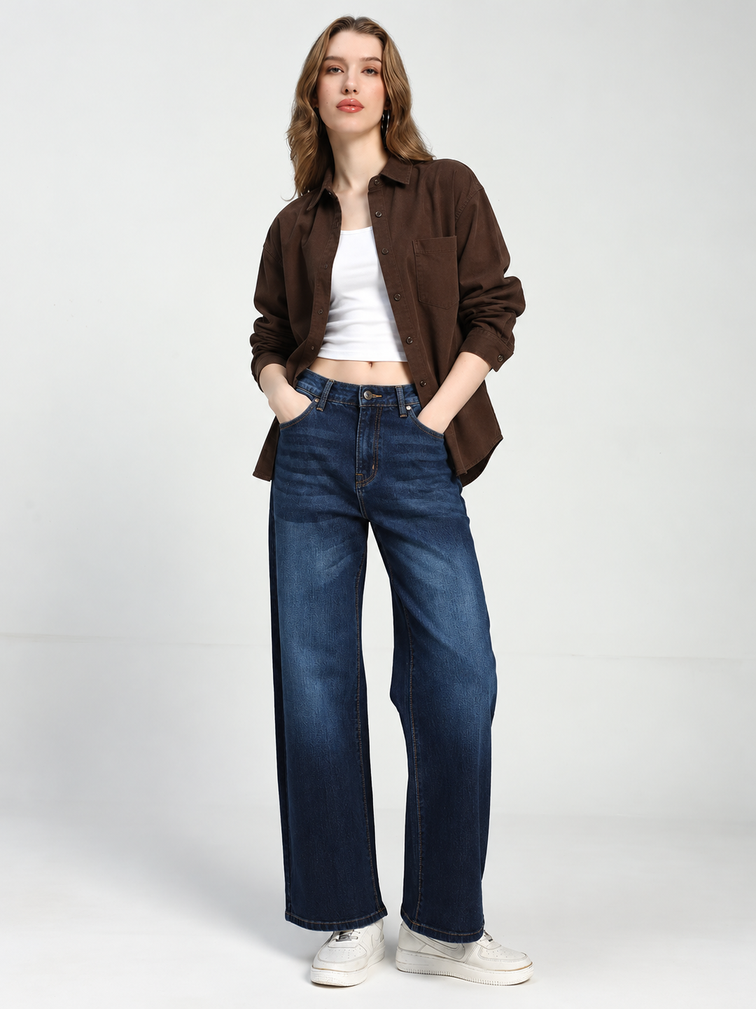 Women’s Blue Wide Leg Denim Jeans