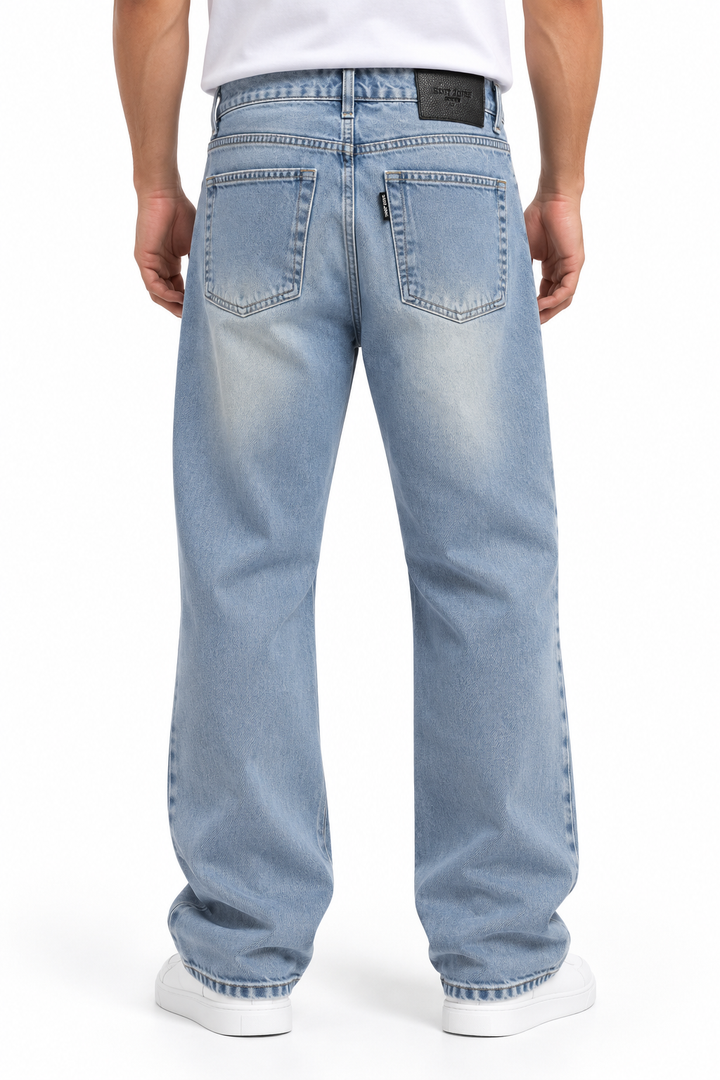 Men’s ice wash jeans