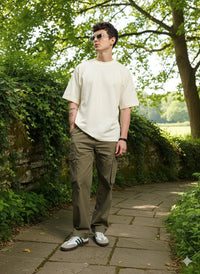 Men’s Olive Green Six-Pockets Cargo Pant