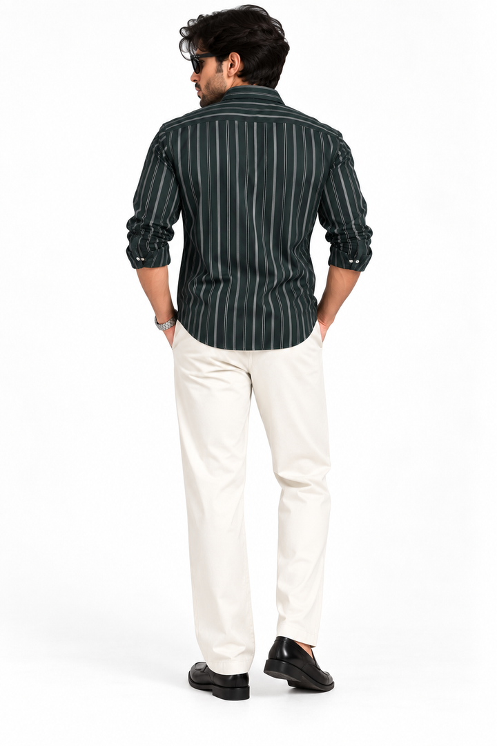 Oxford blue stripes shirt