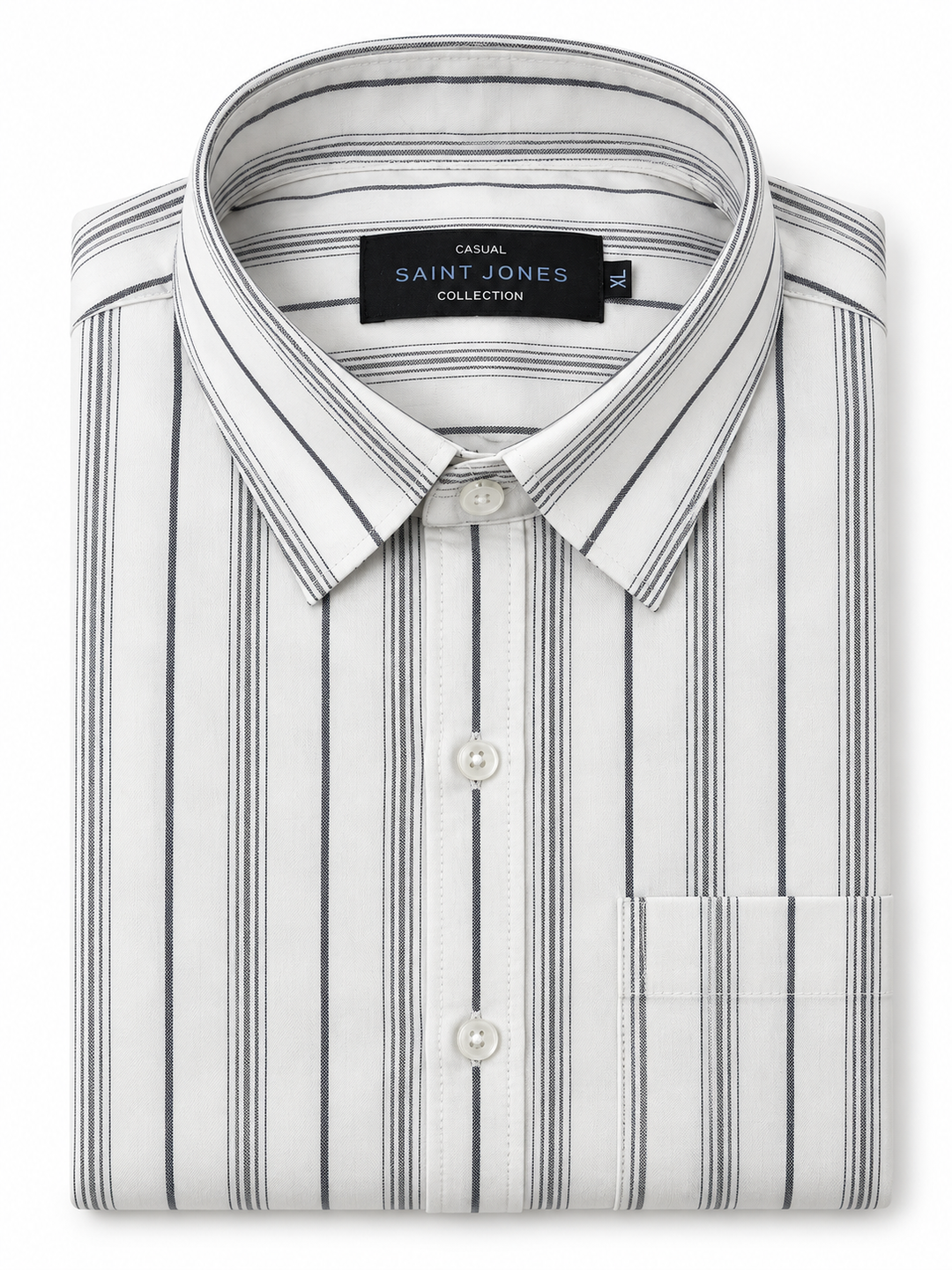 Oxford white stripes shirt