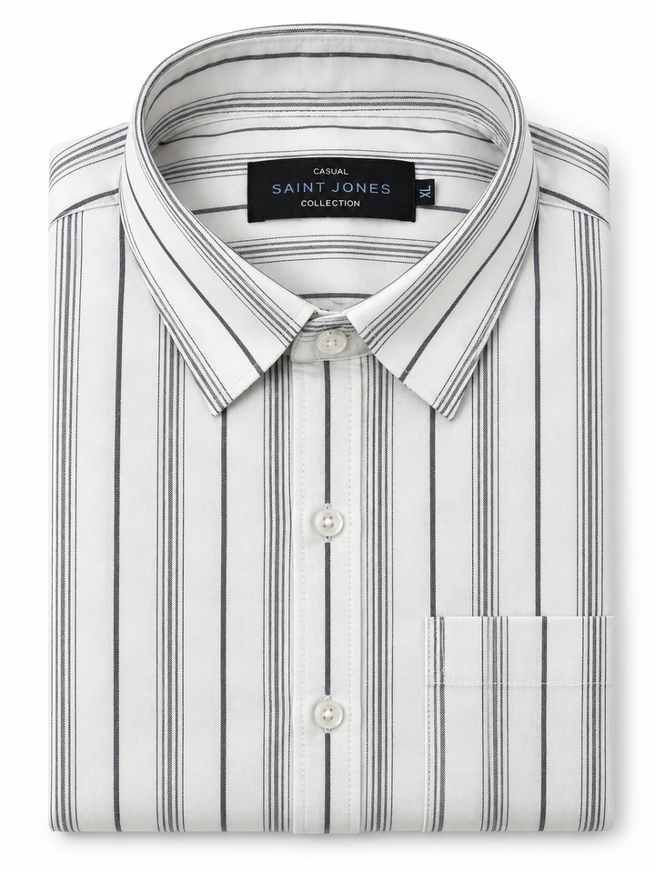 Oxford white stripes shirt
