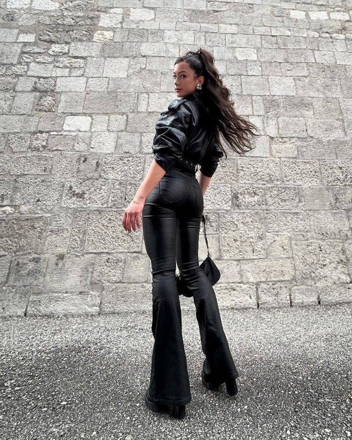 Women's Bootcut Leather Pants