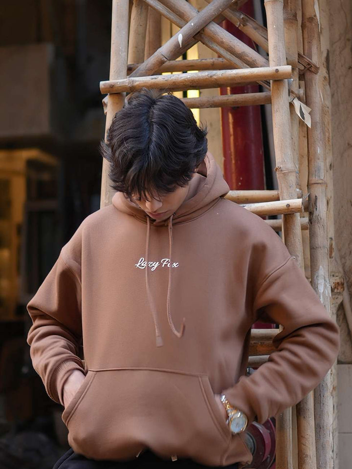 LAZYFOX-NOT YOUR BABY,BABY HOODIE BROWN