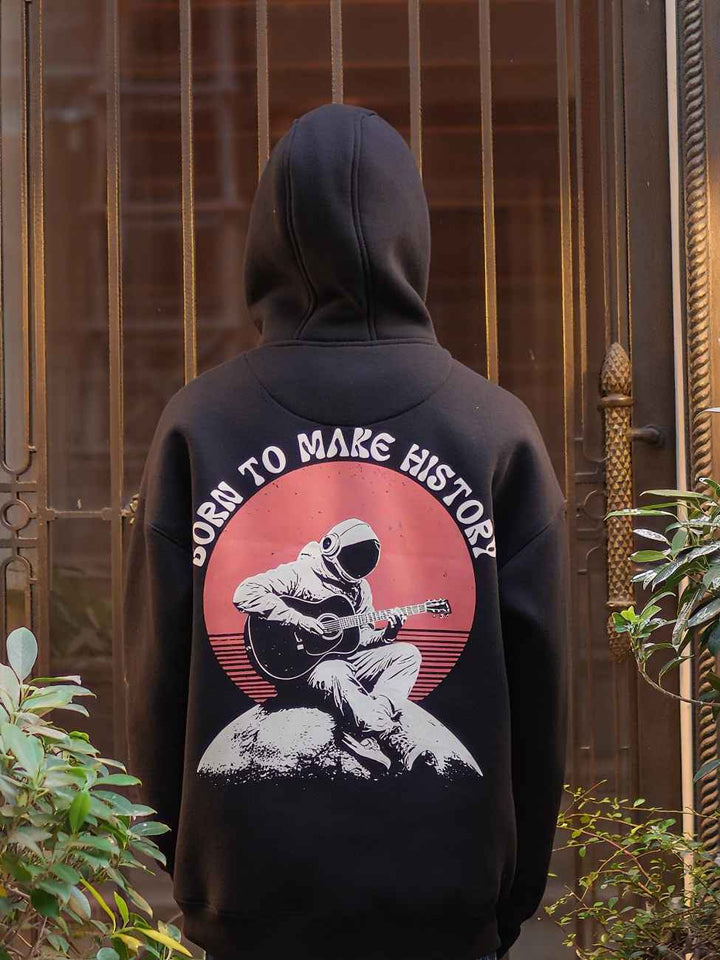 Cool Astronaut Hoodie Black