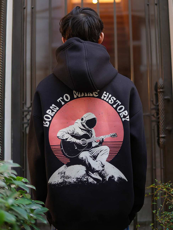 Cool Astronaut Hoodie Black