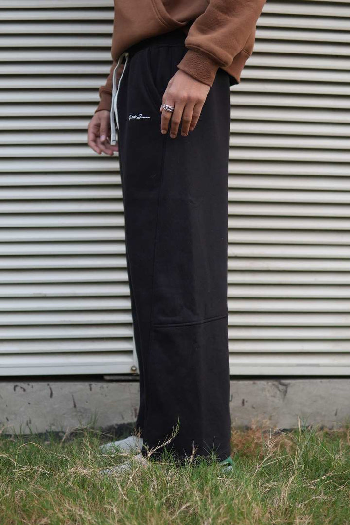 Men's Black Fleece Baggy Sweatpants