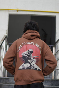 Cool Astronaut Hoodie Brown