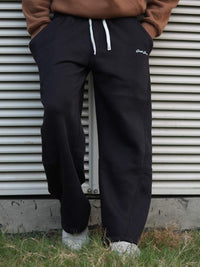 Men's Black Fleece Baggy Sweatpants