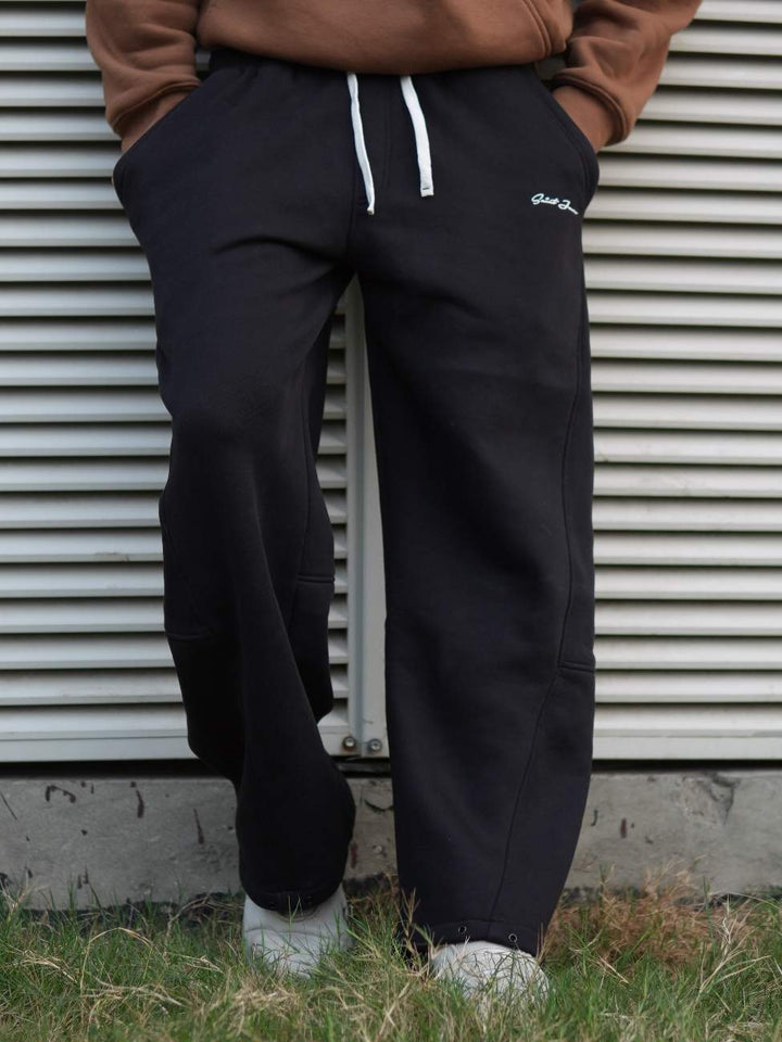 Men's Black Fleece Baggy Sweatpants