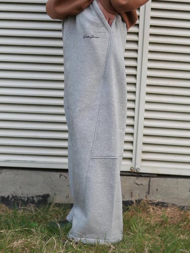 Men's Grey Fleece Baggy Sweatpants