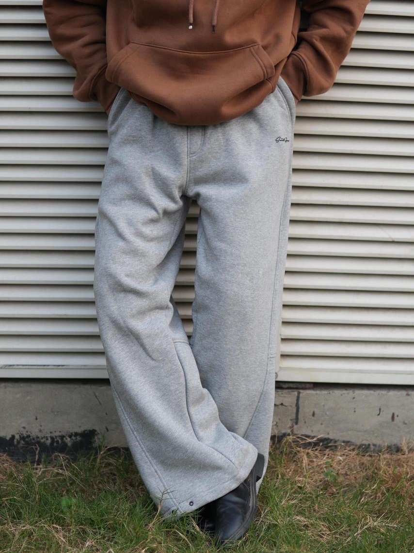 Men's Grey Fleece Baggy Sweatpants