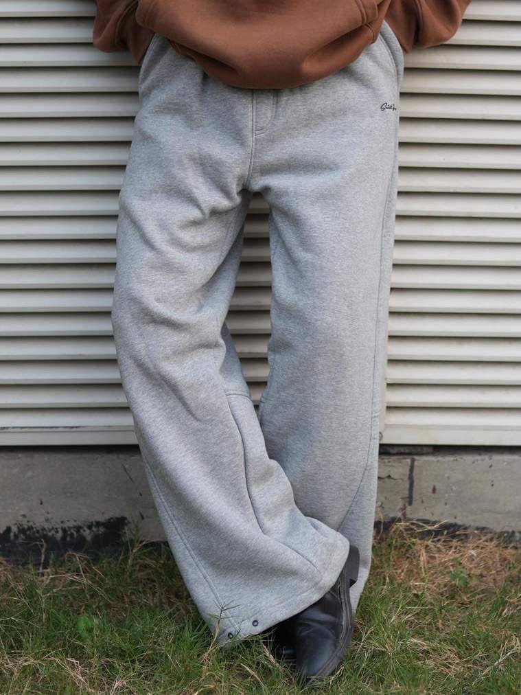 Men's Grey Fleece Baggy Sweatpants