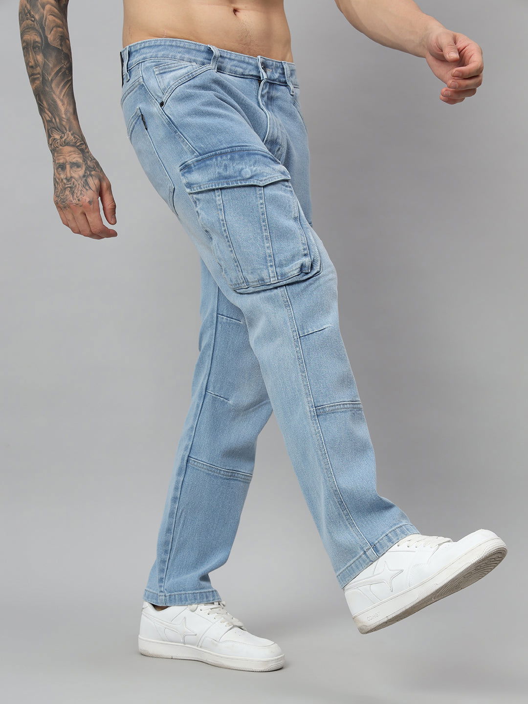 Ice wash cargo jeans - St.Jones