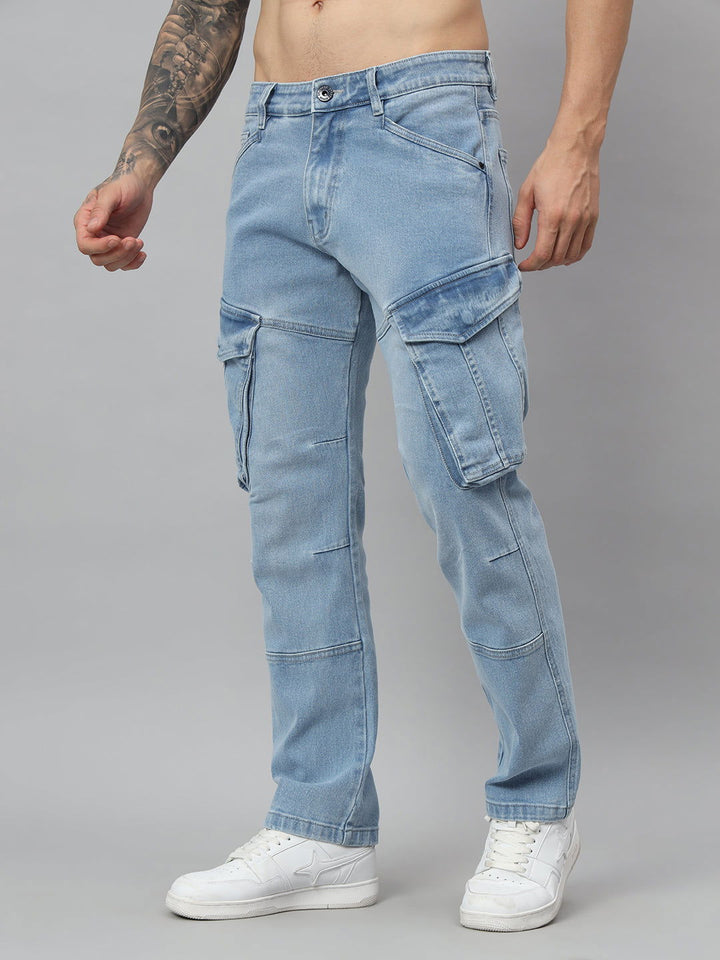 Ice wash cargo jeans - St.Jones